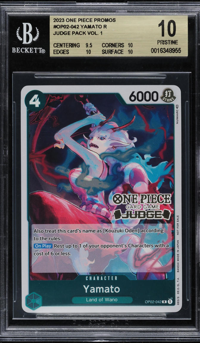 2023 One Piece Promo Judge Yamato #OP02-042 BGS 10 PRISTINE - Main Image