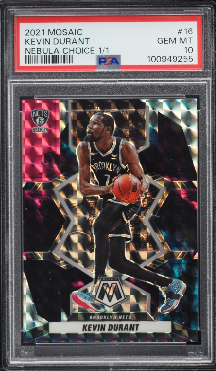 2021 Panini Mosaic Nebula Choice Prizm Kevin Durant 1/1 #16 PSA 10 GEM MINT