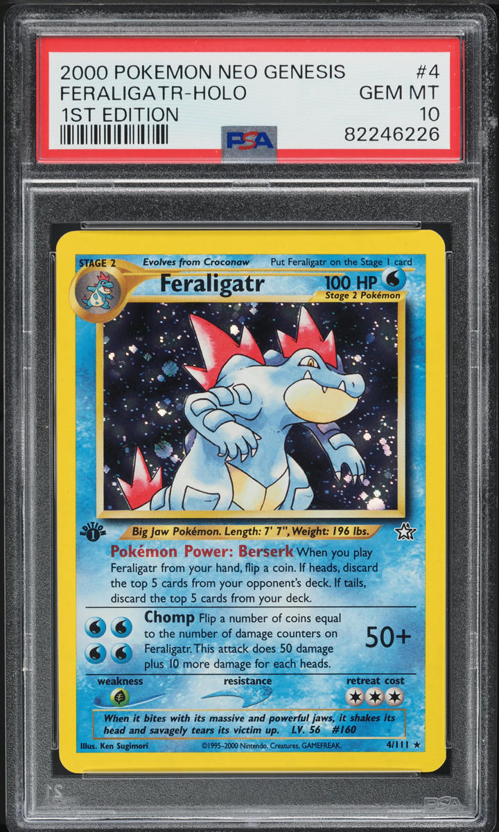 2000 Pokemon Neo Genesis 1st Edition Holo Feraligatr #4 PSA 10 GEM MINT