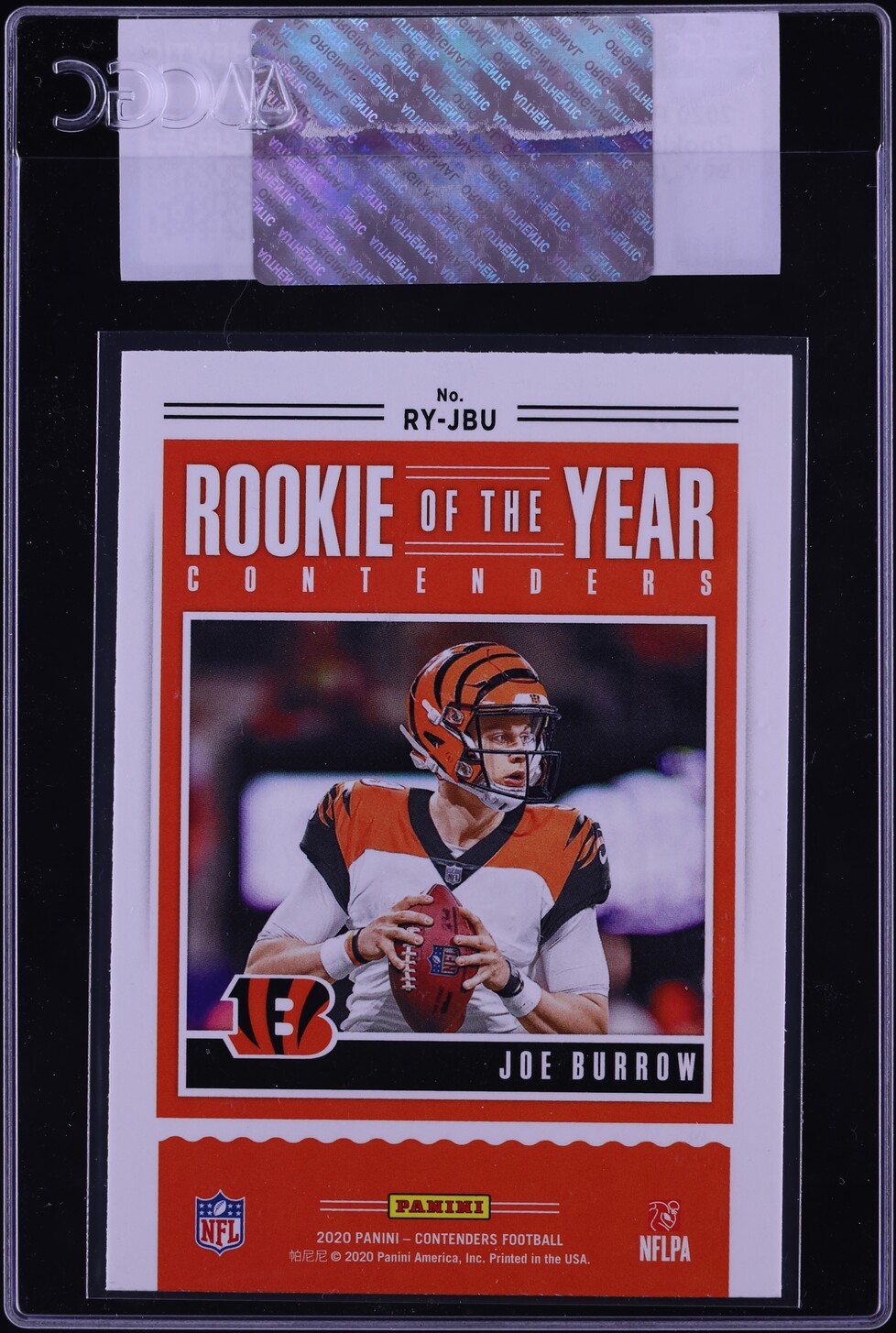 2020 Panini Contenders ROY Joe Burrow ROOKIE #RY-JBU CGC AUTH
