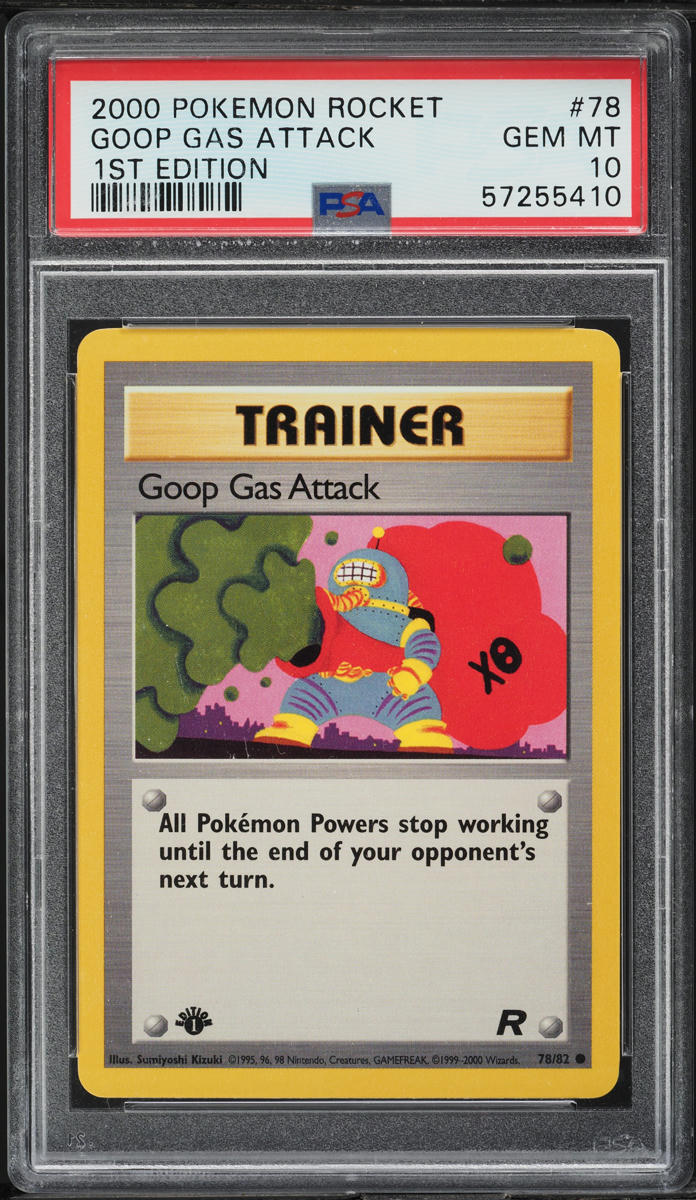 2000 Pokemon Team Rocket 1st Edition Goop Gas Attack #78 PSA 10 GEM MINT