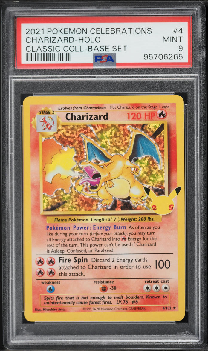 2021 Pokemon Sword & Shield Celebrations Classic Collection Holo Charizard #4 PSA 9 MINT