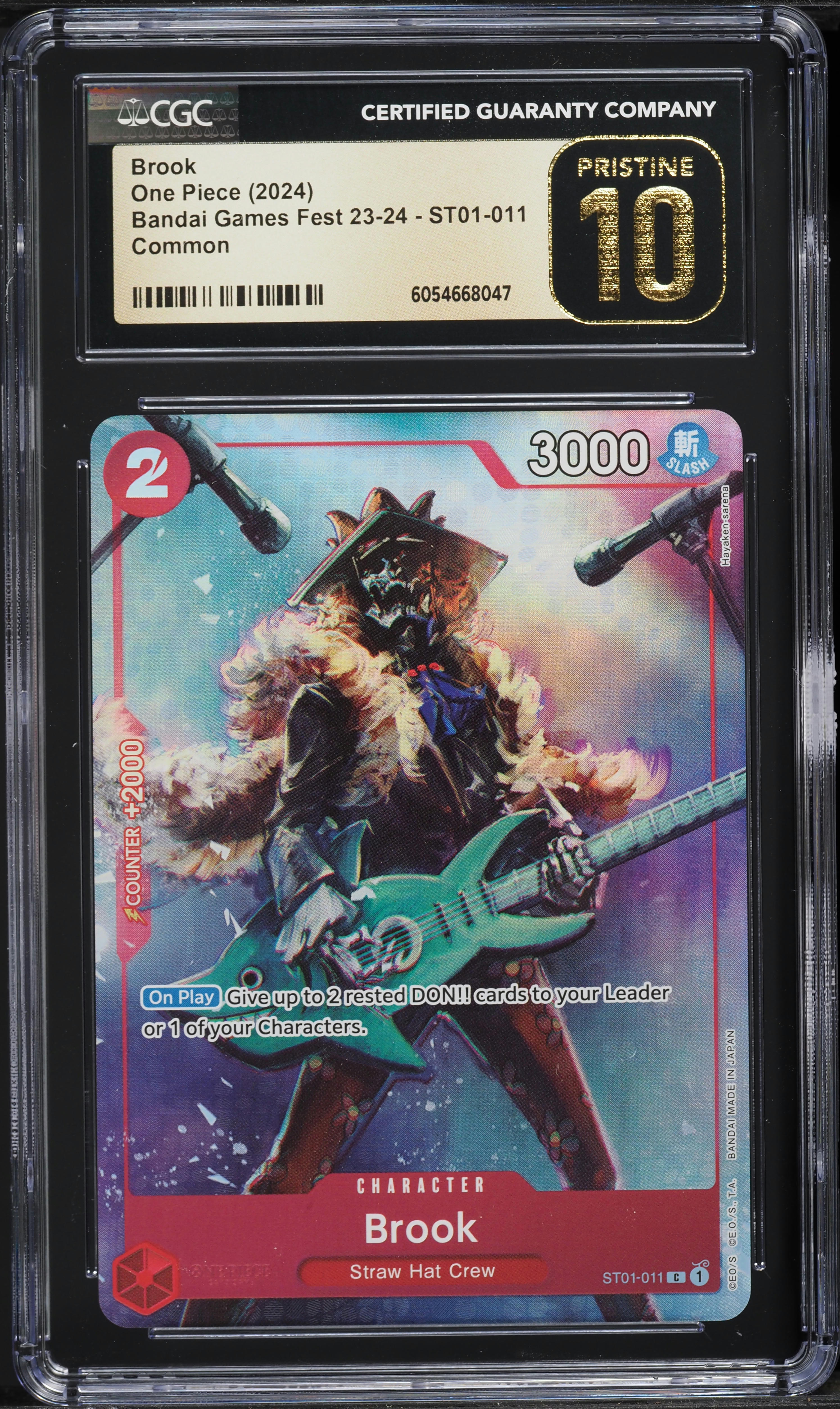 2024 One Piece Bandai Games Fest Brook #ST01-011 CGC 10 PRISTINE