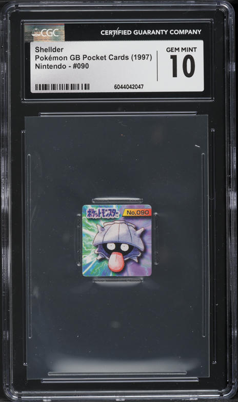 1997 Pokemon Japanese Nintendo GB Pocket Cards Shellder #090 CGC 9