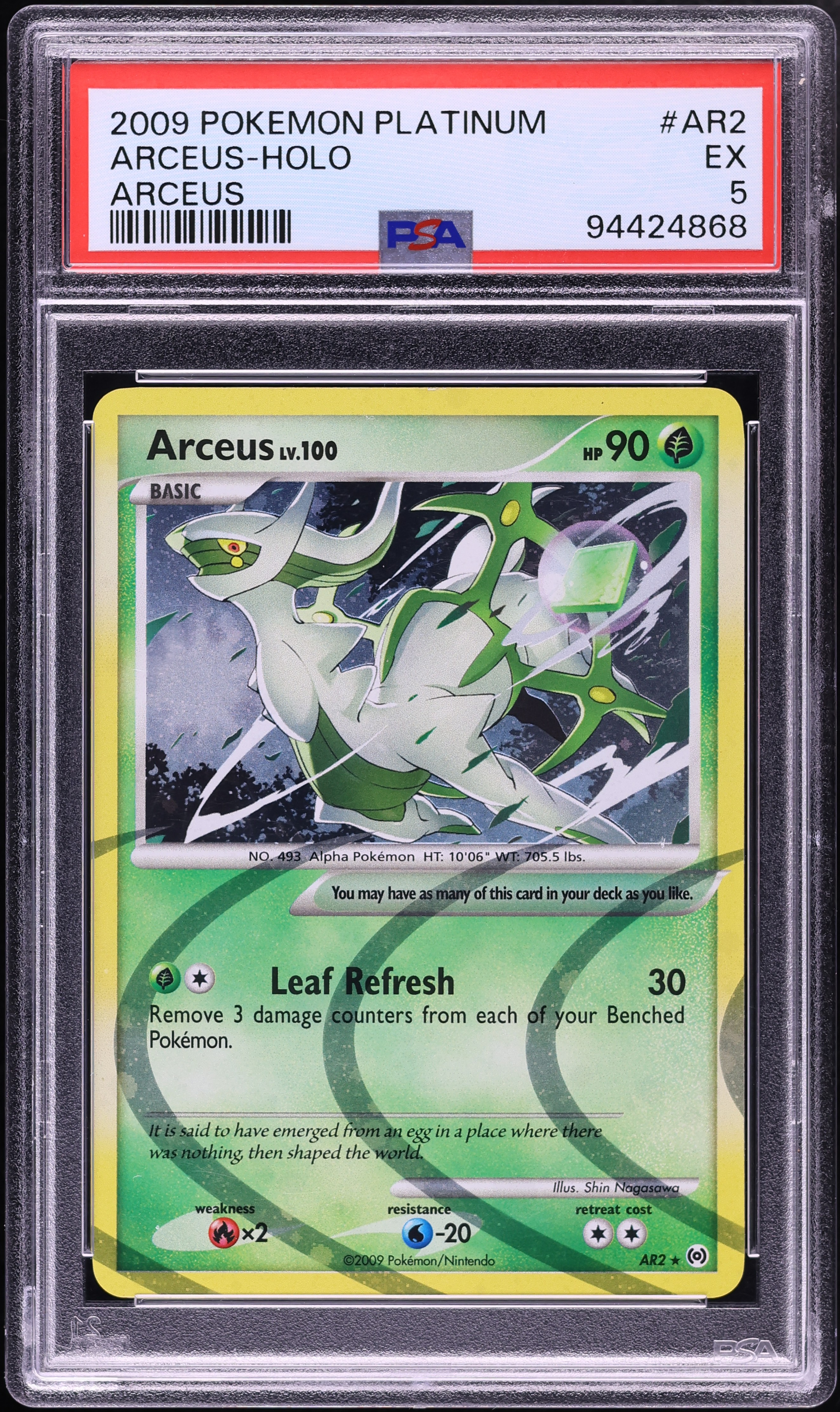2009 Pokemon Platinum Holo Arceus #AR2 PSA 5 EX