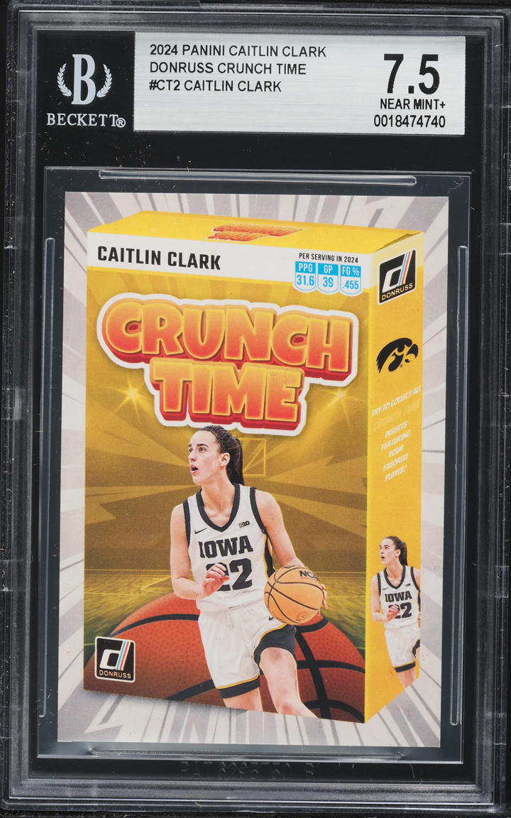 2024 Panini Collection Donruss Crunch Time Caitlin Clark #CT2 BGS 7.5 NRMT+
