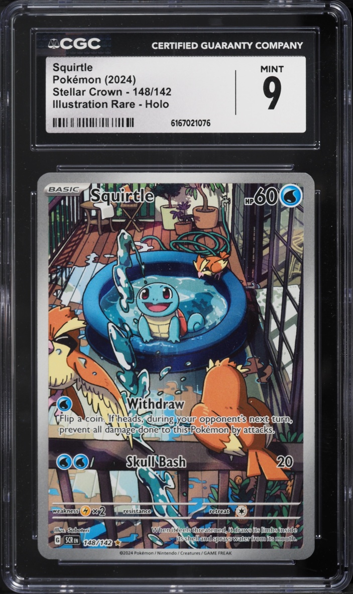 2024 Pokemon Scarlet & Violet Stellar Crown IR Squirtle #148 CGC 9 MINT