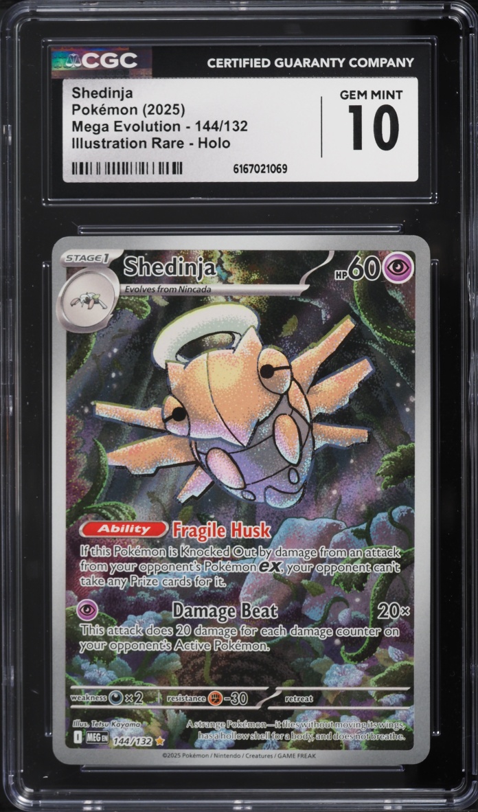 2025 Pokemon Mega Evolution IR Shedinja #144 CGC 10 GEM MINT