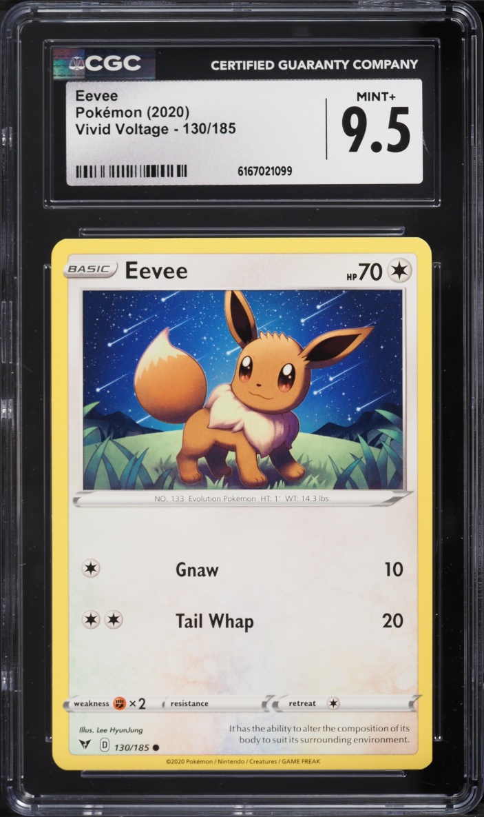 2020 Pokemon Sword & Shield Vivid Voltage Eevee #130 CGC 9.5 MINT+