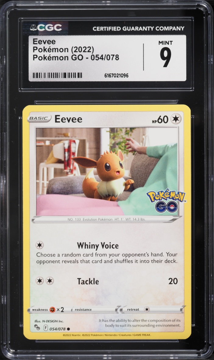 2022 Pokemon Sword & Shield Pokemon GO Eevee #54 CGC 9 MINT