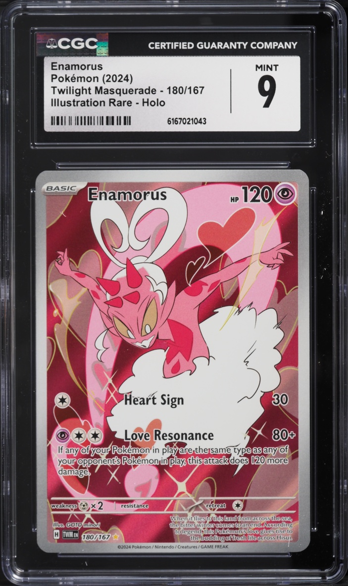 2024 Pokemon Scarlet & Violet Twilight Masquerade IR Enamorus #180 CGC 9 MINT