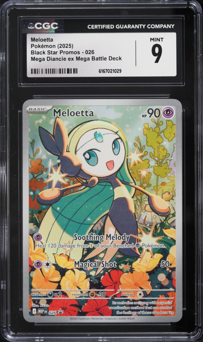 2025 Pokemon Mega Evolution Promo Battle Deck Full Art Meloetta #26 CGC 9 MINT