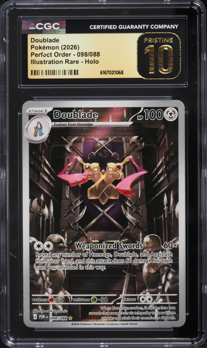 2026 Pokemon Mega Evolution Perfect Order IR Doublade #98 CGC 10 PRISTINE