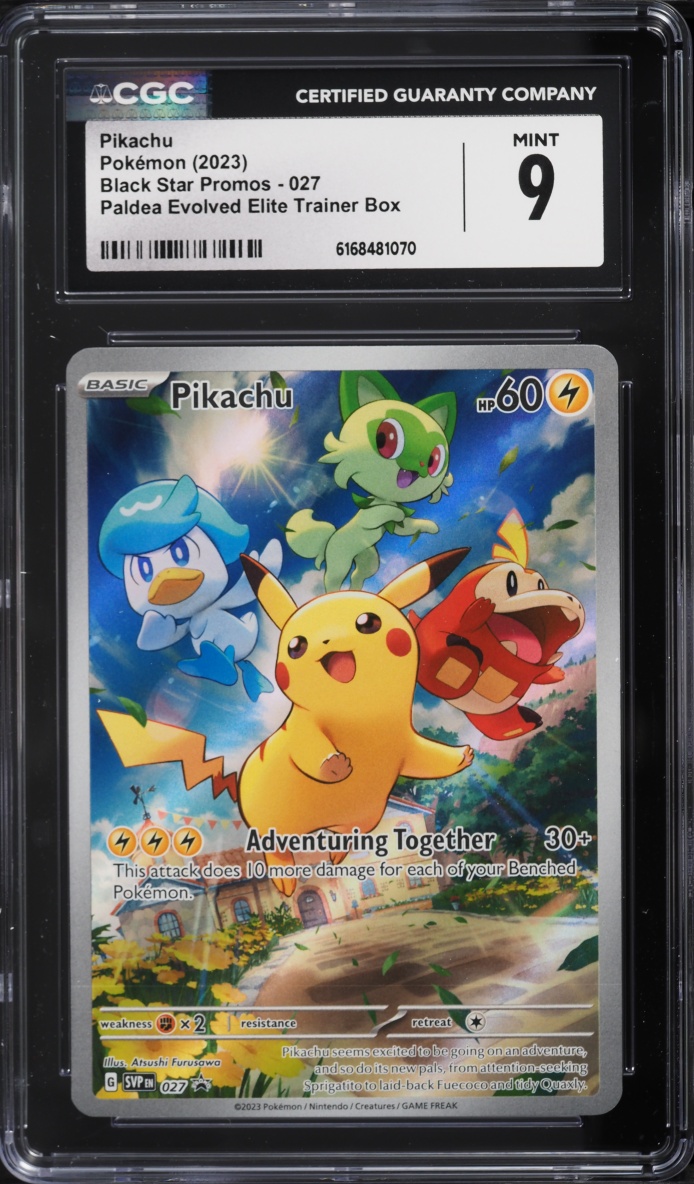 2023 Pokemon Scarlet & Violet Promo Paldea Evolved ETB Full Art Pikachu #27 CGC 9 MINT