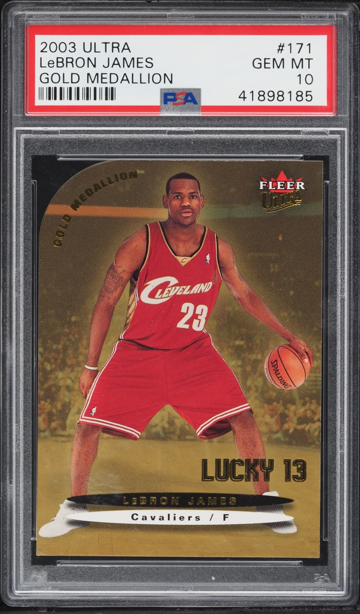 2003 Ultra Gold Medallion Die-Cut LeBron James ROOKIE #171 PSA 10 GEM MINT