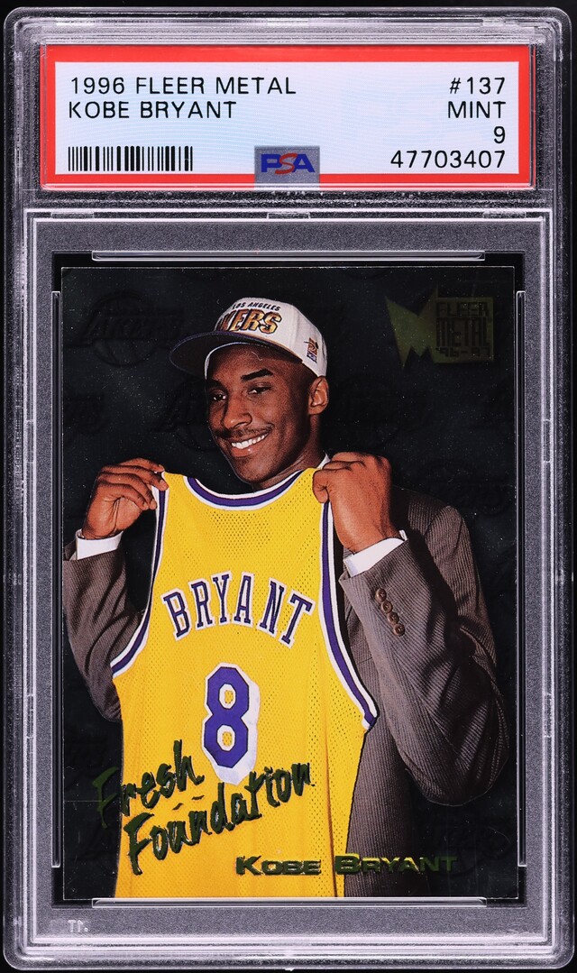 1996 Metal Fresh Foundations Kobe Bryant ROOKIE #137 PSA 9 MINT