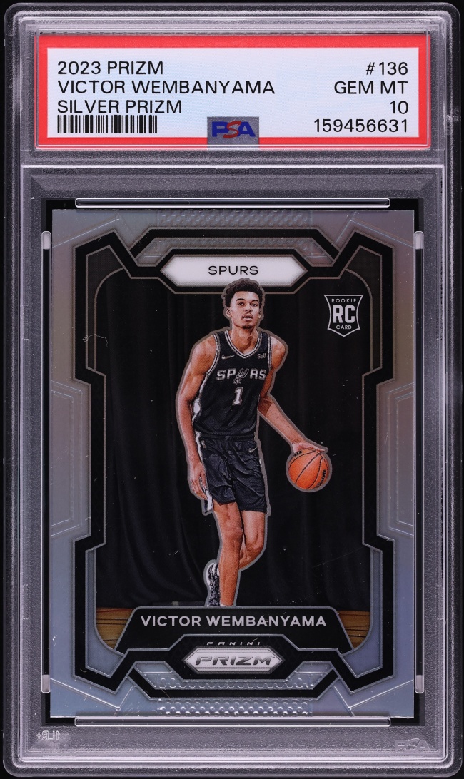 2023 Panini Prizm Silver Victor Wembanyama ROOKIE #136 PSA 10 GEM MINT