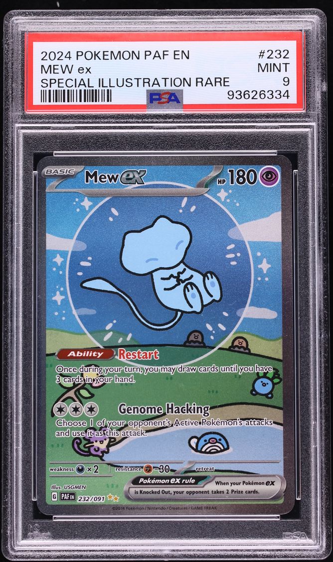 2024 Pokemon Scarlet & Violet Paldean Fates SIR Mew EX #232 PSA 9 MINT