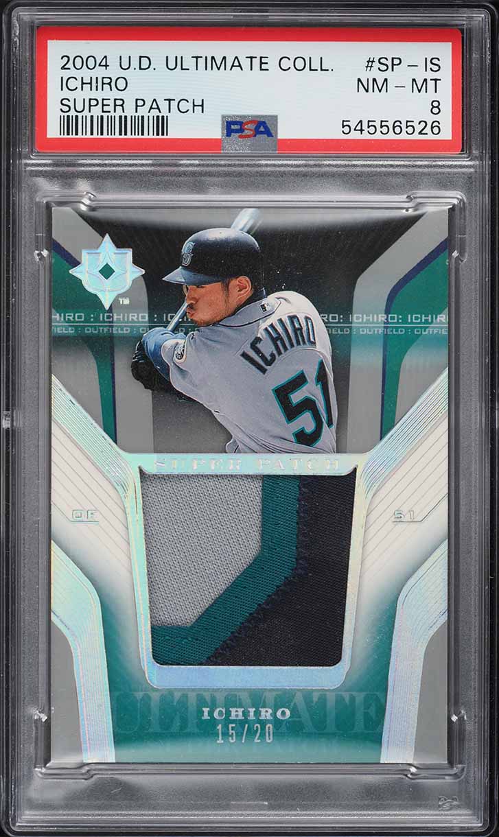 2004 Ultimate Collection Super Ichiro Suzuki PATCH /20 #SP-IS PSA 8 NM-MT