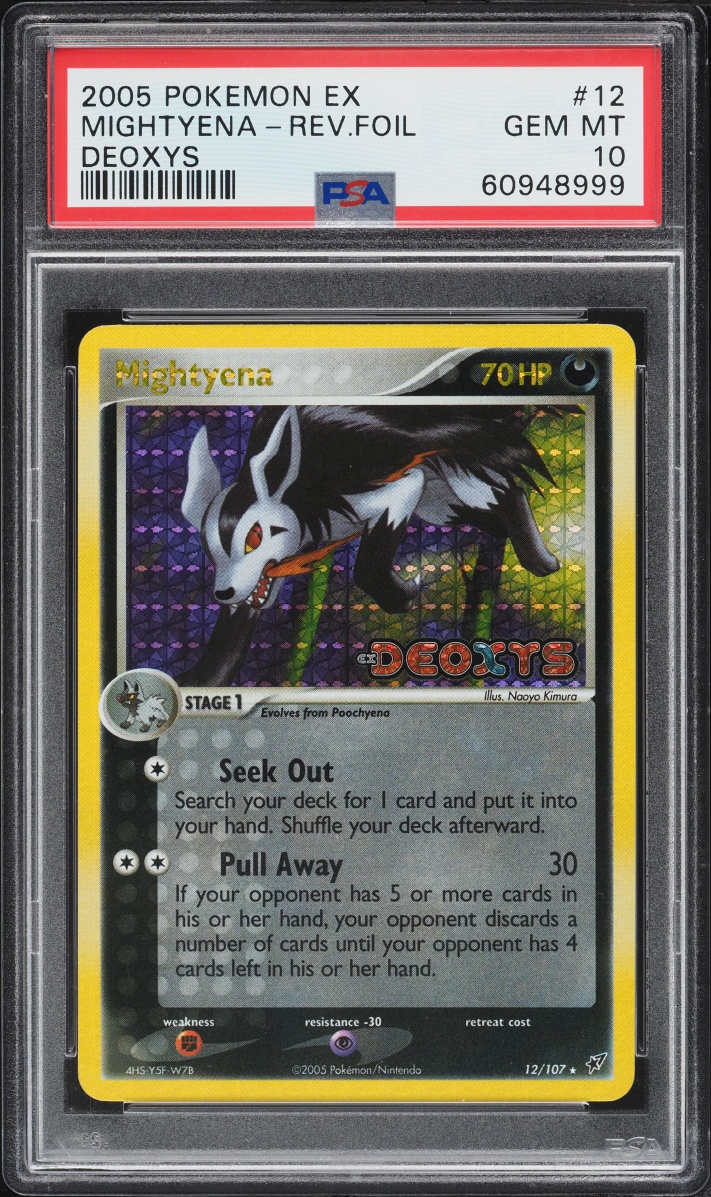 2005 Pokemon EX Deoxys Reverse Holo Mightyena #12 PSA 10 GEM MINT