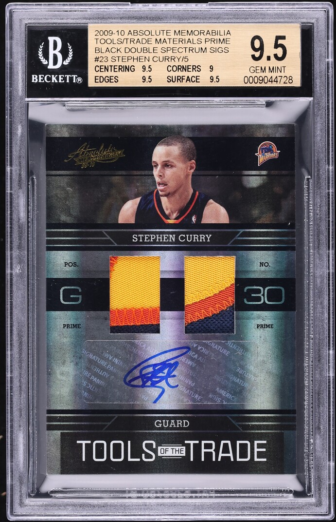 2009 Absolute TOTT Black Double Spectrum Stephen Curry RC