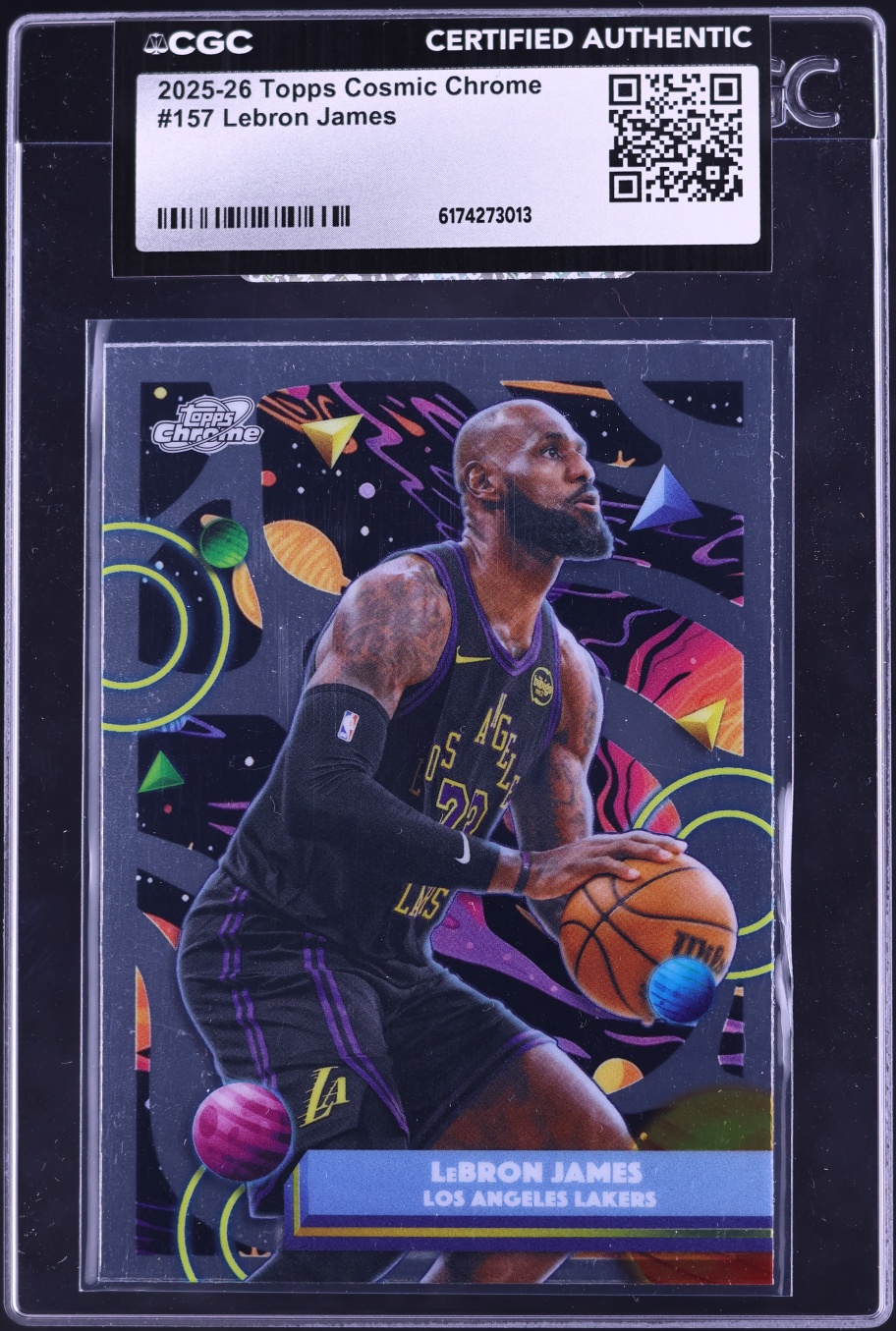 2025 Topps Chrome Cosmic LeBron James #157 CGC AUTH