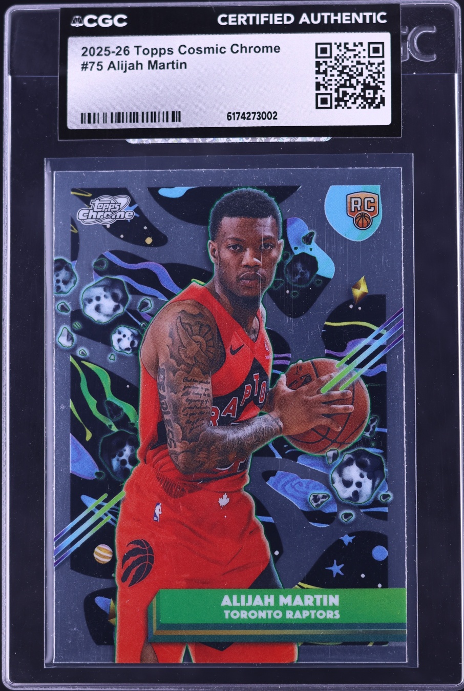 2025 Topps Chrome Cosmic Alijah Martin ROOKIE #75 CGC AUTH