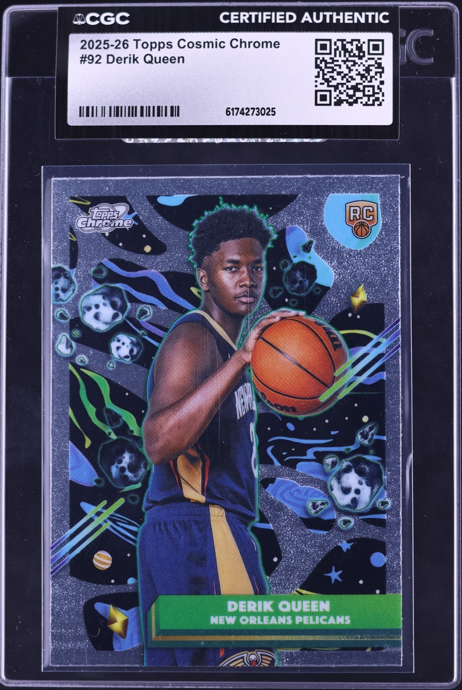 2025 Topps Chrome Cosmic Derik Queen ROOKIE #92 CGC AUTH