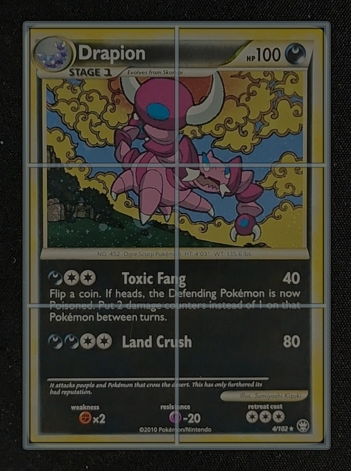 2010 Pokemon HeartGold & SoulSilver Triumphant Holo Drapion #4 MBA AUTH