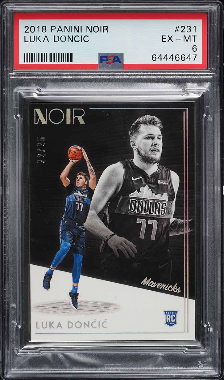 2018 Panini Noir Luka Doncic ROOKIE /25 #231 SGC 7 NRMT on