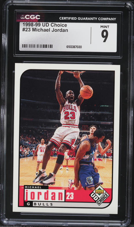 1998 SP Authentic Basketball Michael Jordan #7 CGC 9 MINT on