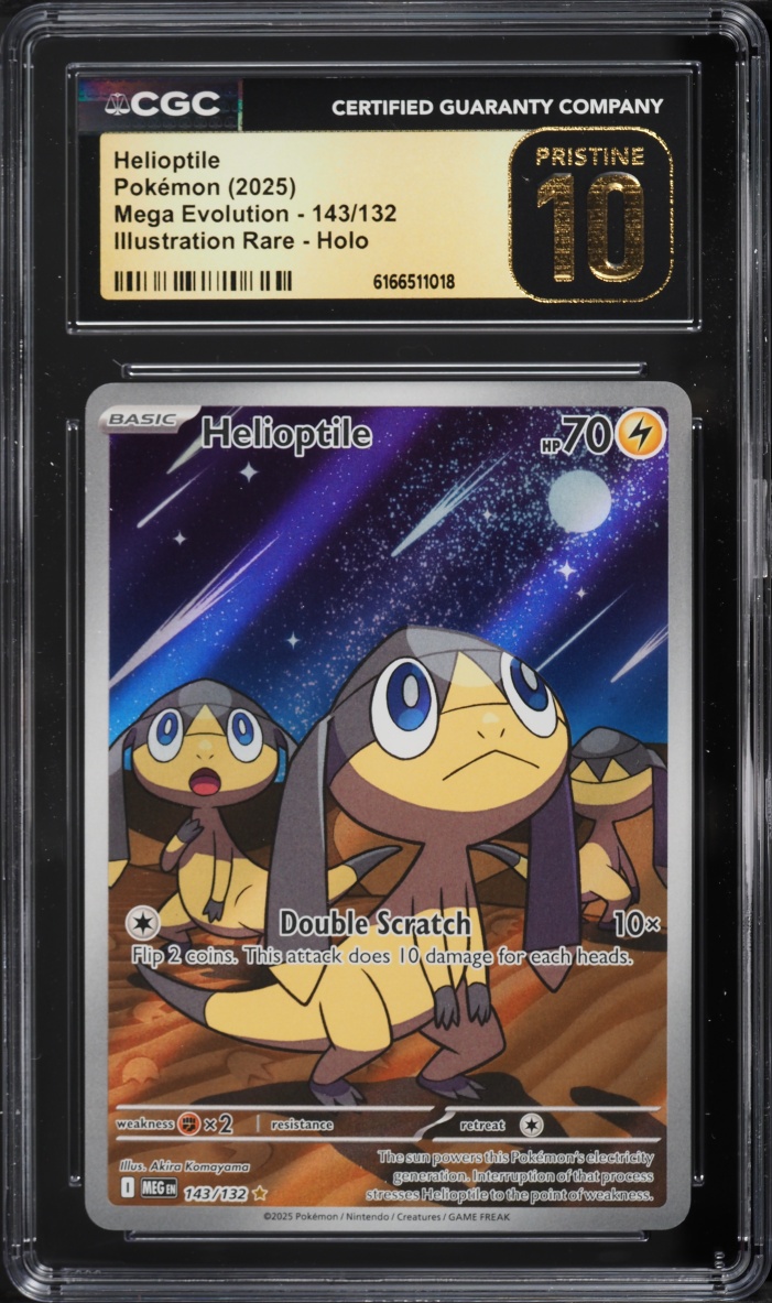 2025 Pokemon Mega Evolution IR Helioptile #143 CGC 10 PRISTINE