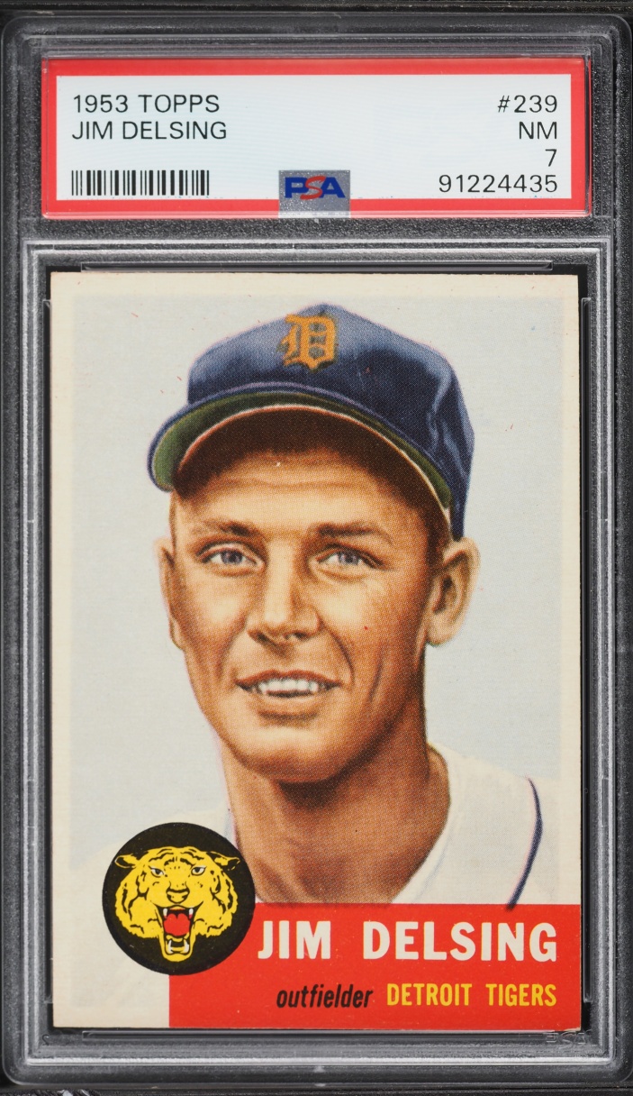 1953 Topps Jim Delsing #239 PSA 7 NRMT