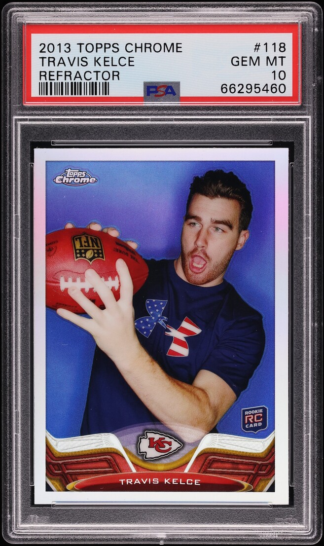 2013 Topps Chrome Refractor Travis Kelce ROOKIE #118 PSA 10 GEM MINT