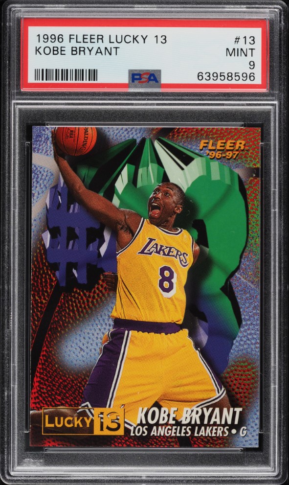 1996 Fleer Lucky 13 Kobe Bryant ROOKIE #13 SGC 10 GEM MINT on