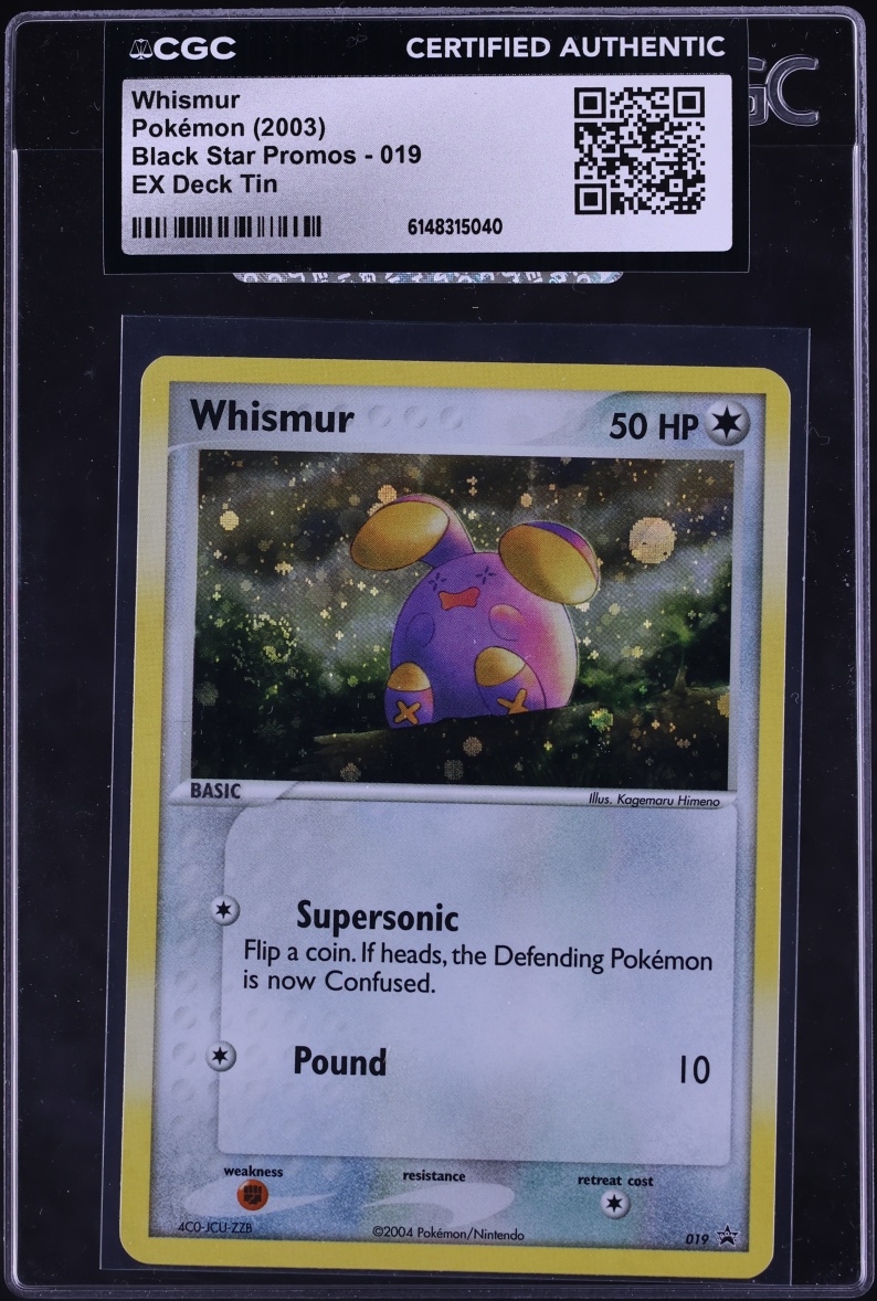 2003 Pokemon Black Star Promo Holo Whismur #019 CGC AUTH