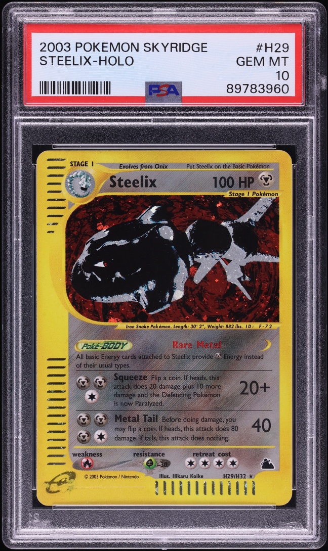 2003 Pokemon Skyridge Holo Steelix #H29 PSA 10 GEM MINT
