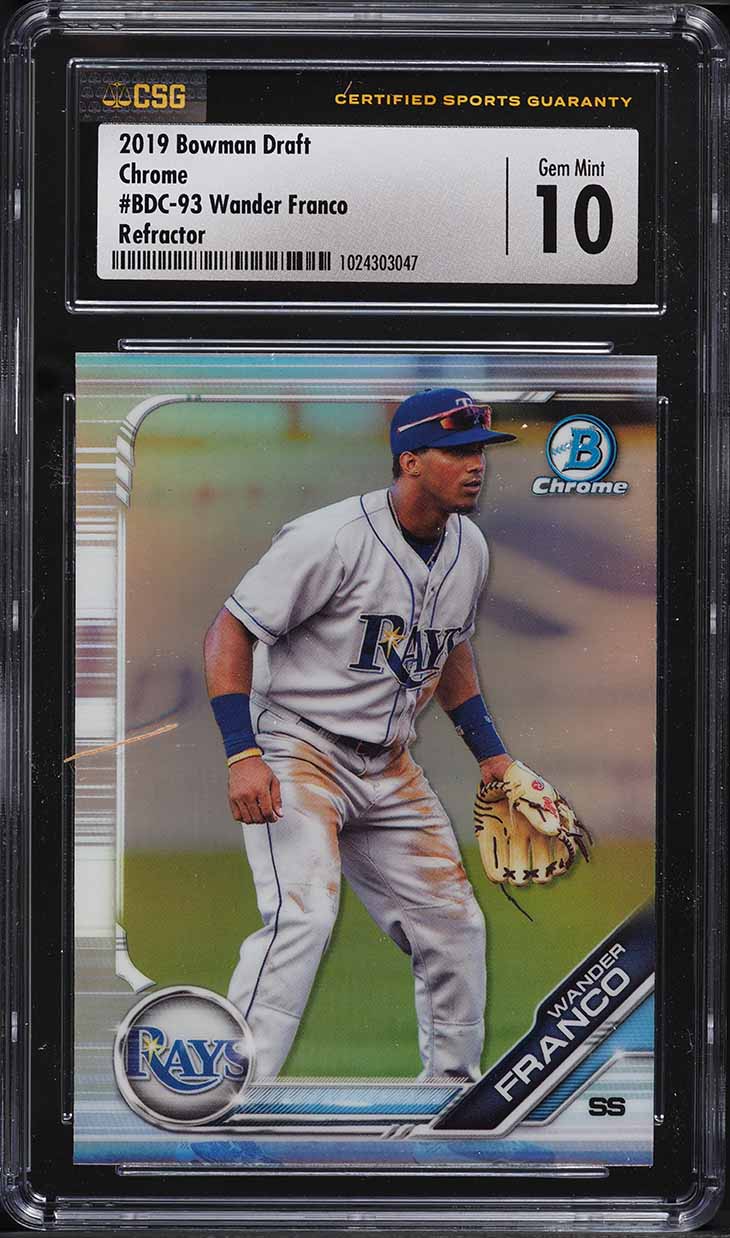 2019 Bowman Chrome Wander Franco ROOKIE AUTO #CPAWF BGS 9.5 GEM