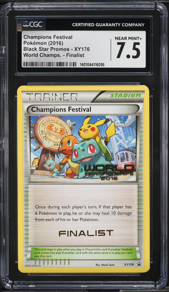2016 Pokemon XY Black Star Promo World Champions Finalist Festival #176 CGC 7.5