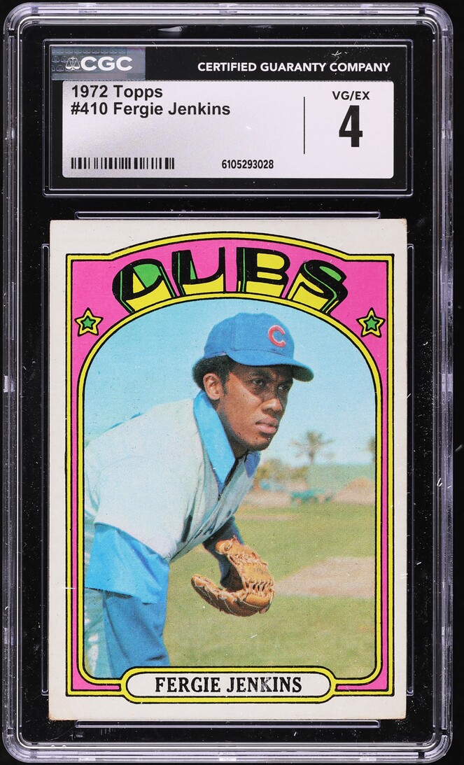 1972 Topps Fergie Jenkins #410 CGC 4 VGEX