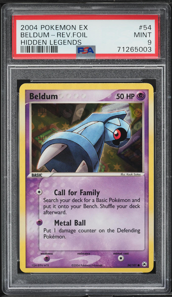 2004 Pokemon EX Hidden Legends Reverse Holo Beldum #54 PSA 9 MINT