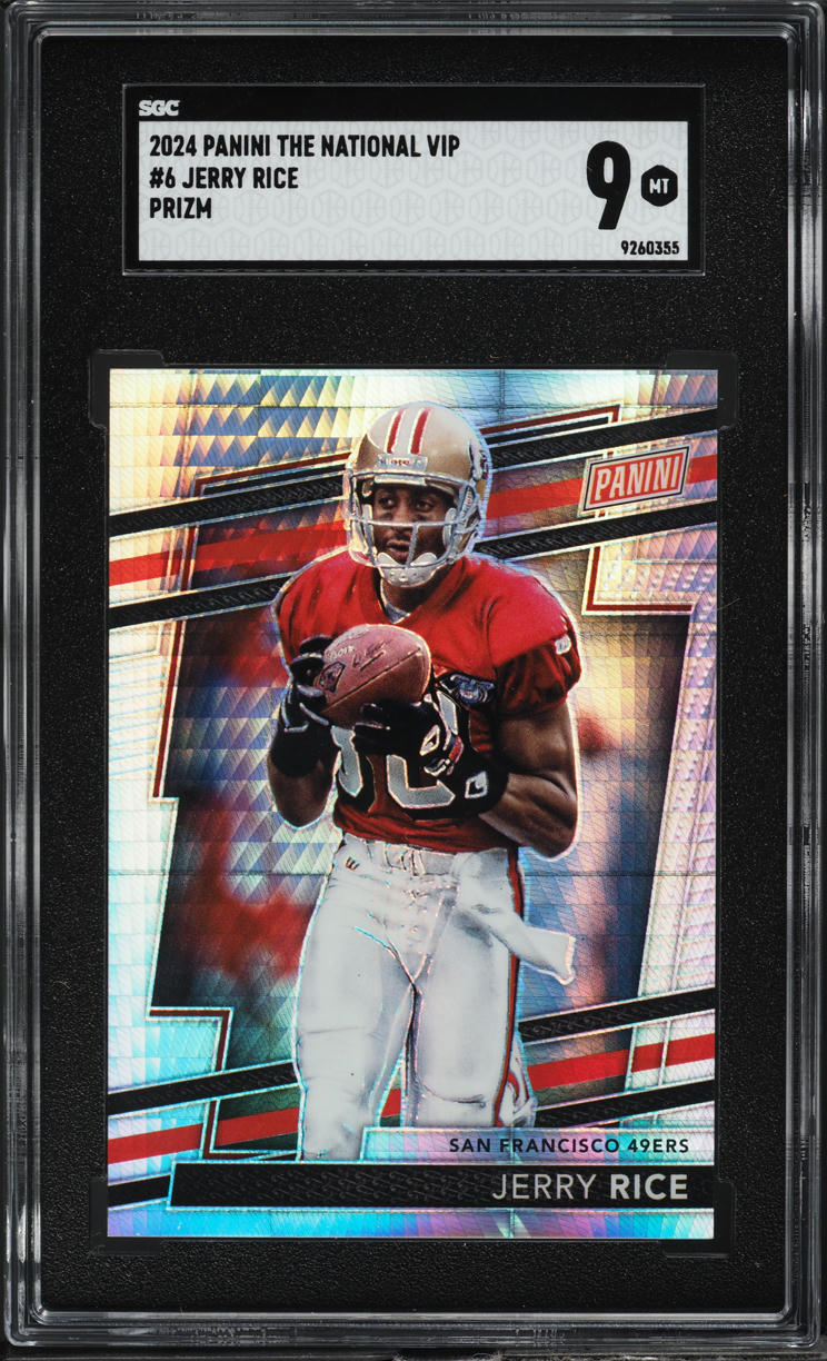 2024 Panini The National VIP Prizm Jerry Rice #6 SGC 9 MINT on Fanatics ...