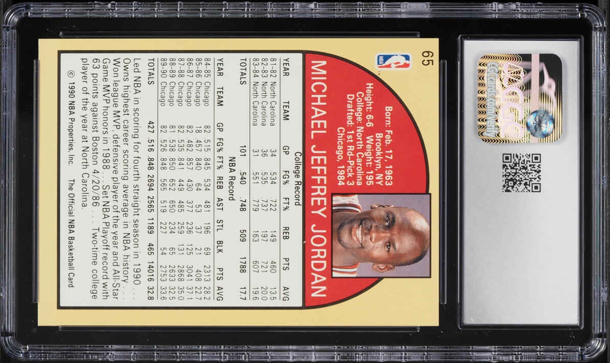 1990 Hoops Michael Jordan #65 CGC 7.5 NRMT+