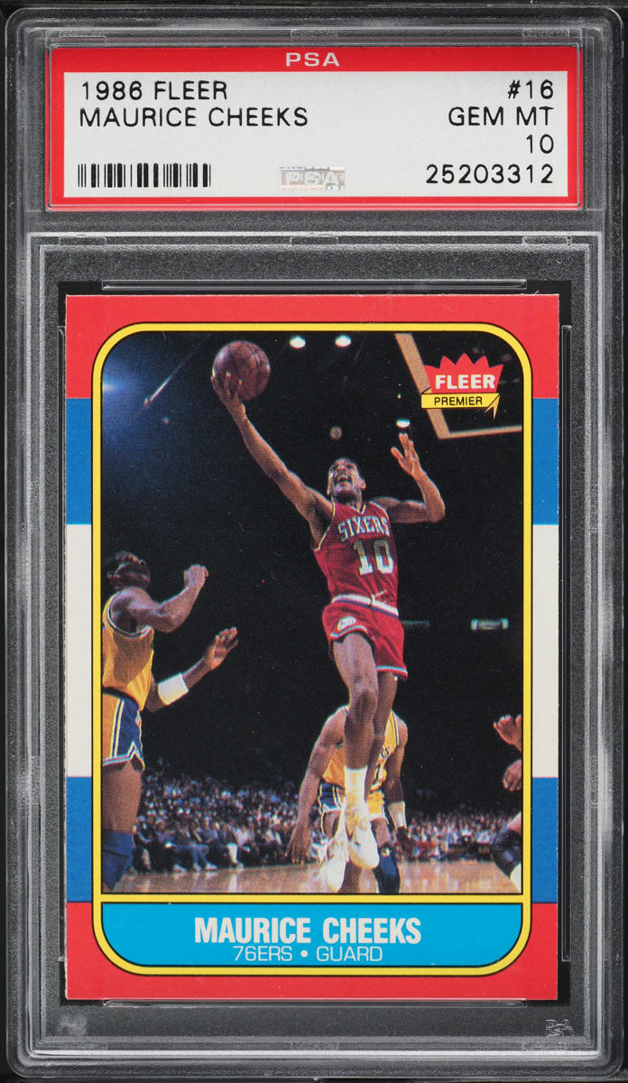 1986 Fleer Basketball Maurice Cheeks #16 PSA 10 GEM MINT