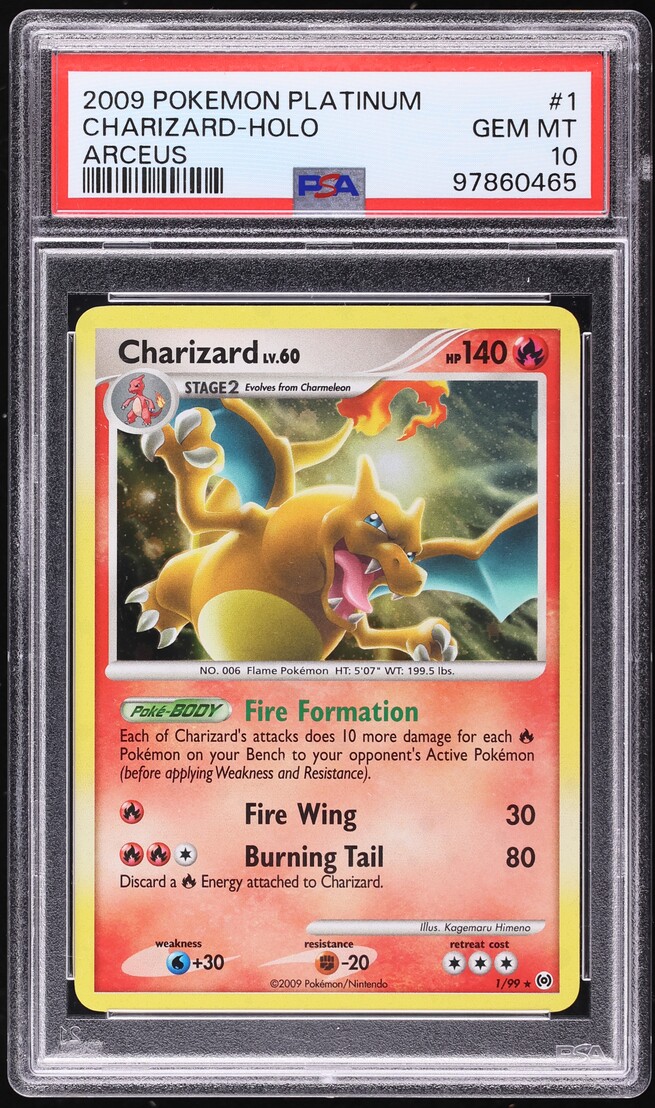 2009 Pokemon Platinum Arceus Holo Charizard #1 PSA 10 GEM MINT