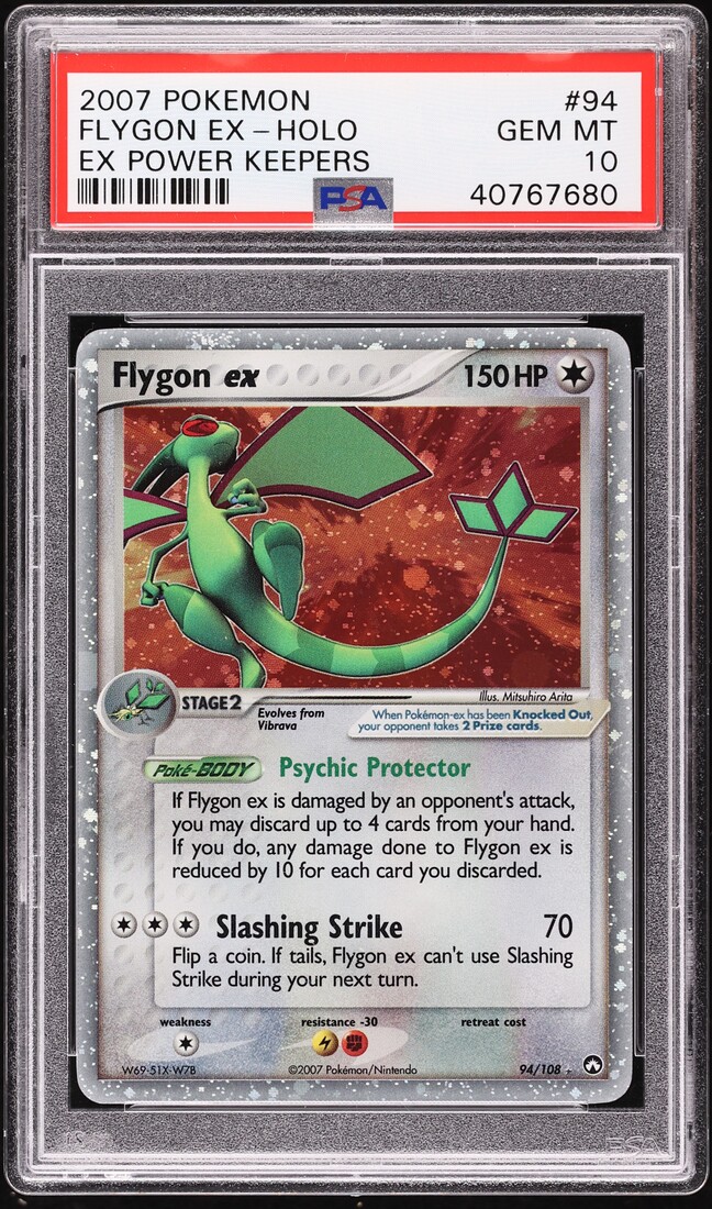 2007 Pokemon EX Power Keepers Holo Flygon EX #94 PSA 10 GEM MINT
