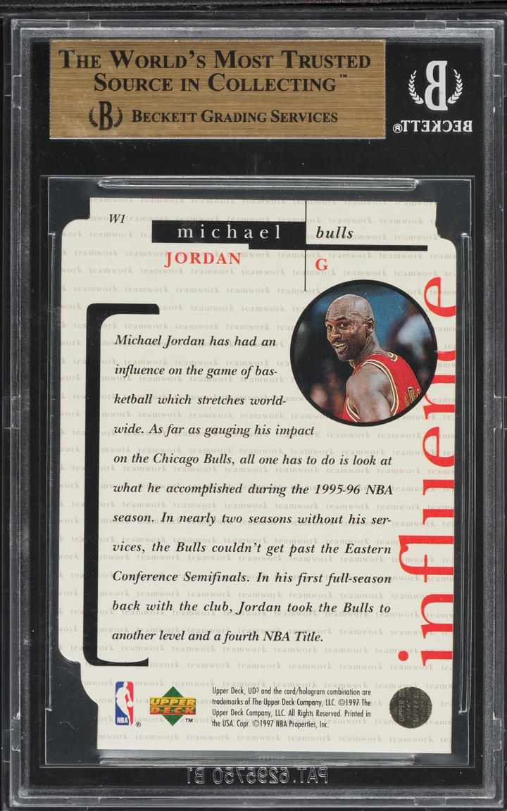 1996 UD3 The Winning Edge Die-Cut Michael Jordan #W1 BGS 10 PRISTINE