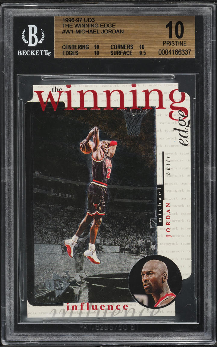 1996 UD3 The Winning Edge Die-Cut Michael Jordan #W1 BGS 10 PRISTINE