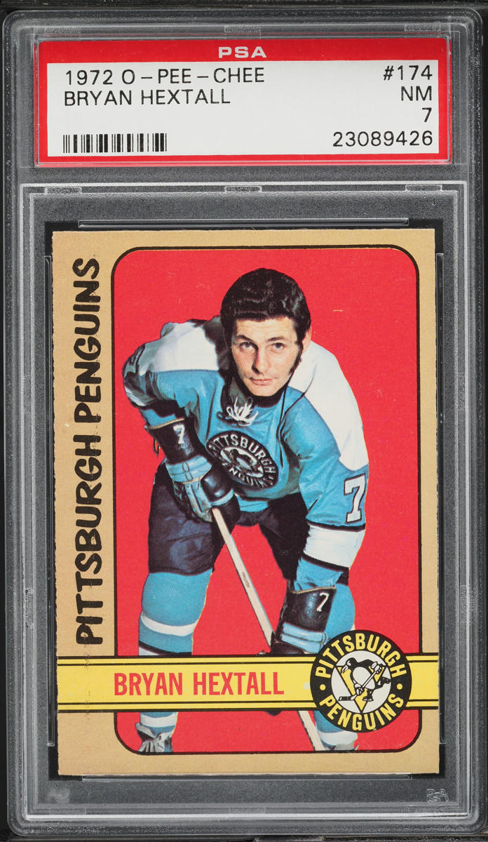 1972 O-Pee-Chee Hockey Bryan Hextall #174 PSA 7 NRMT
