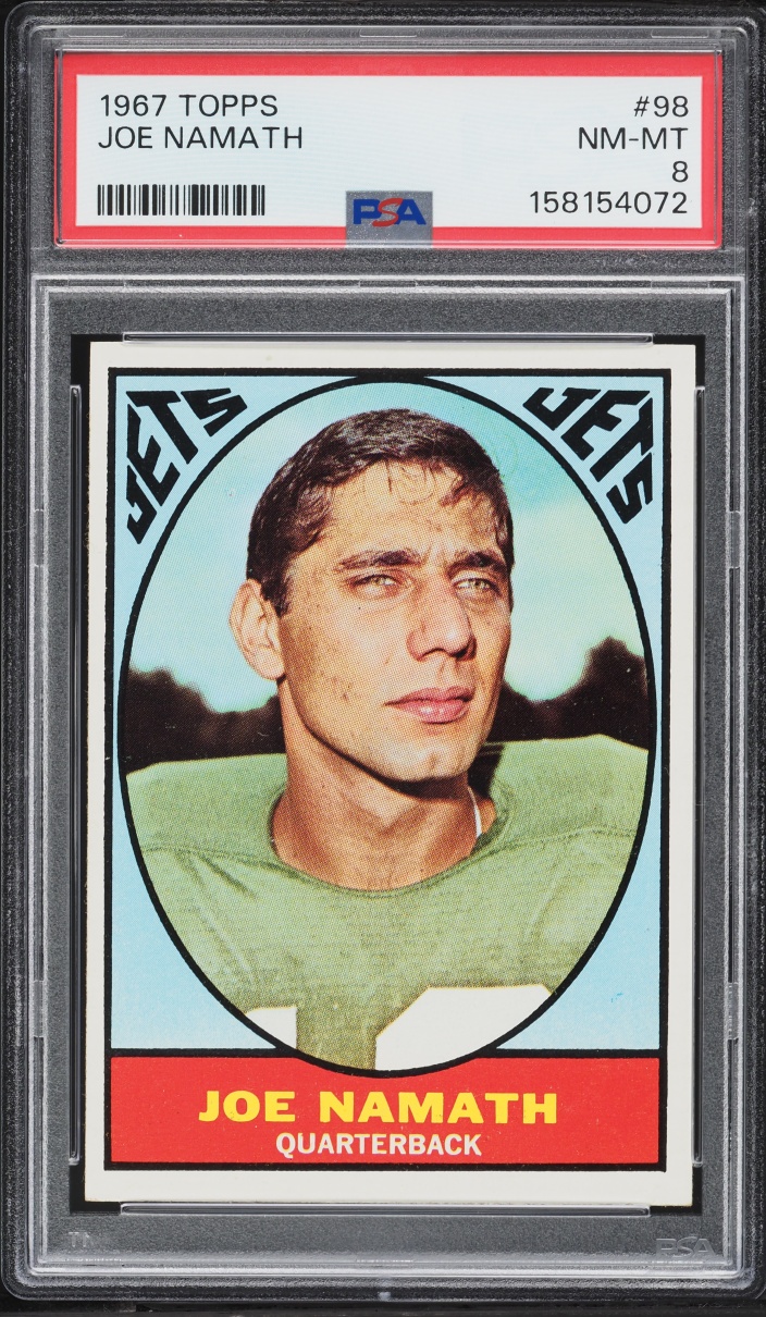 1967 Topps Football Joe Namath #98 PSA 8 NM-MT